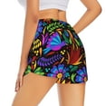 thumbnail image 1 of Lsque Colorful Floral Printed Women's Running Shorts with Liner Pockets,Elastic Quick Dry Workout Athletic Gym Yoga Shorts,Womens High Waist Shorts-Small, 1 of 9