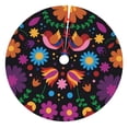 thumbnail image 1 of Lsque Colorful Floral2 Print Christmas Tree Skirt, Tree Skirt with Ties or Velcro, Perfect for Holiday Decorations, Halloween, and New Year-36", 1 of 7