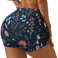 thumbnail image 1 of Lsque Colorful Flowers Pattern High Waisted Biker Shorts for Women-Tummy Control Fitness Athletic Workout Running Yoga Gym Shorts,Moisture-Wicking-Large, 1 of 9
