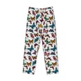 thumbnail image 1 of Lsque Colorful Flying Butterflies Print Men's Pajama Pants, Lounge Pant - Comfortable Home Wear,Elastic Waistband, Stylish Design-Large, 1 of 9