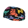 thumbnail image 1 of Lsque Colorful Geometric Dog Pattern Sweatbands Sports Headband for Men & Women - Moisture Wicking Athletic Cotton Terry Cloth Sweatband for Tennis, Basketball, Running, 1 of 9