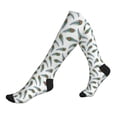 thumbnail image 1 of Lsque Colorful Grass Pattern Sport Compression Socks for Men & Women 15-20 mmHg Knee High Nurse Pregnant Running Medical and Travel Athletic, 1 of 6