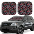 thumbnail image 1 of Lsque Colorful Hawaii Palms 2 PCS Windshield Sun Shade | CarFoldable Window Covers | Car Accessories Reflect UV for Universal Cars SUV Truck | Small, 1 of 7