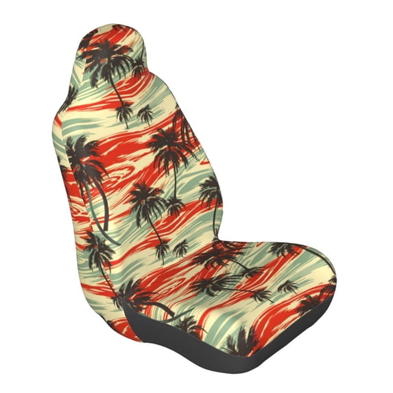 Lsque Colorful Hawaii Palms Pattern Car Seat Covers for Front Seats , Waterproof Seat Covers for Cars, Sporty Front Seat Covers,Car Seat Cover Protector Front Seats
