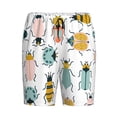thumbnail image 1 of Lsque Colorful Insects Mens Sleep Pajama Shorts,Short Pajama Pants, Cotton Ultra-Soft Knit-3X-Large, 1 of 9