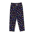 thumbnail image 1 of Lsque Colorful Insects Print Women's Pajama Pants, Lounge Pant - Comfortable Home Wear,Elastic Waistband, Stylish Design-Large, 1 of 9