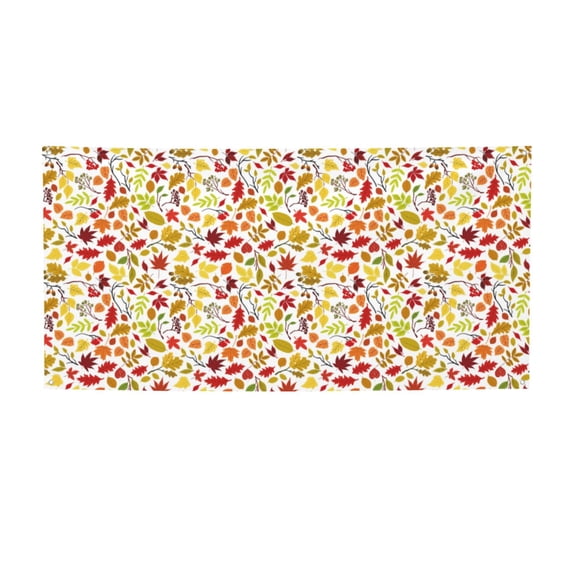 Lsque Colorful Leaves Pattern Party Banner, Festive Banner , Holiday Celebrations and Events for Carnival Birthday Party Festival Decorations-Small