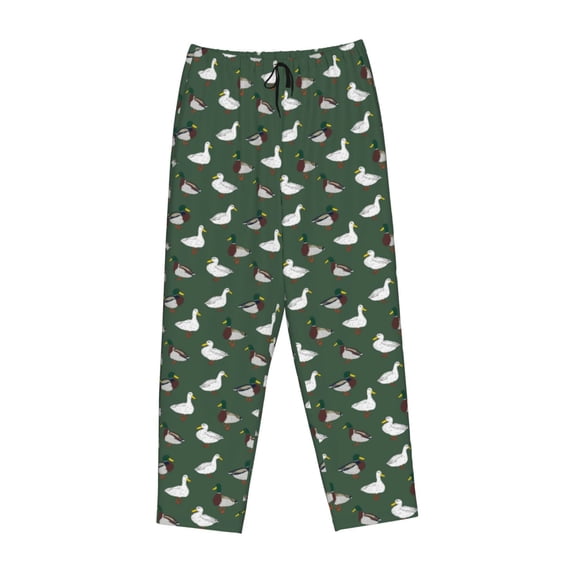 Lsque Colorful Mallard Duck Print Women's Pajama Pants, Lounge Pant - Comfortable Home Wear,Elastic Waistband, Stylish Design-Large