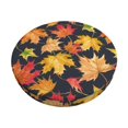 thumbnail image 1 of Lsque Colorful Maple Leaves Pattern Round Bar chair cushion covers Velvet Fabric Premium Comfort Protects from Scratches and Stains for 14-17 Inch Chair-13 inch, 1 of 7