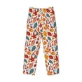thumbnail image 1 of Lsque Colorful Maple Leaves Print Men's Pajama Pants, Lounge Pant - Comfortable Home Wear,Elastic Waistband, Stylish Design-Large, 1 of 9