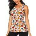 thumbnail image 1 of Lsque Colorful Maple Leaves Printed Workout Tank Tops for Women, Athletic Sports Tank Tops, Compression Sleeveless Dry Fit Shirts,Sleeveless Yoga Shirt-Large, 1 of 9