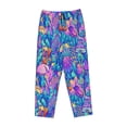 thumbnail image 1 of Lsque Colorful Mushrooms Print Women's Pajama Pants, Lounge Pant - Comfortable Home Wear,Elastic Waistband, Stylish Design-Medium, 1 of 9