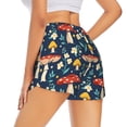 thumbnail image 1 of Lsque Colorful Mushrooms Printed Women's Running Shorts with Liner Pockets,Elastic Quick Dry Workout Athletic Gym Yoga Shorts,Womens High Waist Shorts-Small, 1 of 9