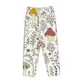 thumbnail image 1 of Lsque Colorful Mushrooms and Plants Print Women's Pajama Pants, Lounge Pant - Comfortable Home Wear,Elastic Waistband, Stylish Design-XX-Large, 1 of 9