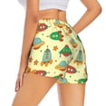 thumbnail image 1 of Lsque Colorful Outer Space Printed Women's Running Shorts with Liner Pockets,Elastic Quick Dry Workout Athletic Gym Yoga Shorts,Womens High Waist Shorts-Small, 1 of 9