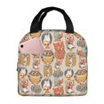 thumbnail image 1 of Lsque Colorful Owls Pattern Lunch Bag Women/Men Insulated Lunch Box,Small Leakproof Cooler Food Lunch Containers Reusable High Capacity Lunch Tote Bags, 1 of 6