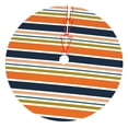 thumbnail image 1 of Lsque Colorful Pastel Stripes Print Christmas Tree Skirt, Tree Skirt with Ties or Velcro, Perfect for Holiday Decorations, Halloween, and New Year-36", 1 of 7