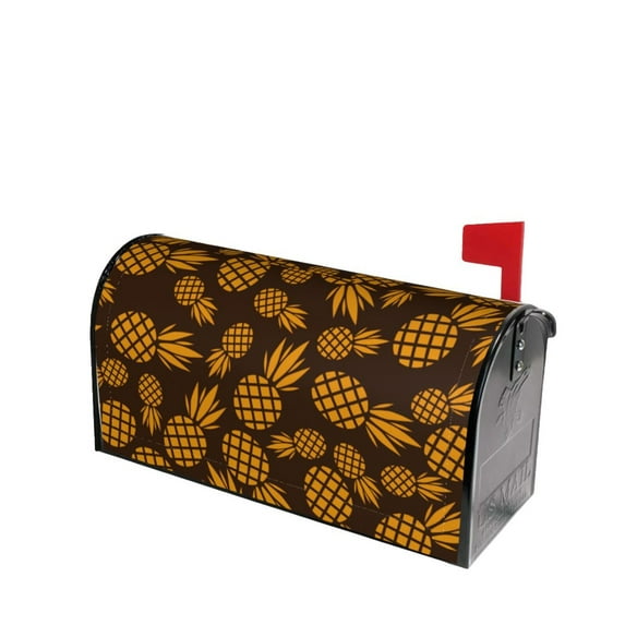 Lsque Colorful Pineapple Mailbox Cover Standard Size ,Magnetic Mailbox Covers Post Wraps Letter Box Cover -21x18 in