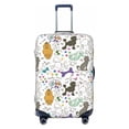 thumbnail image 1 of Lsque Colorful Poodle Dog Printed Luggage Cover, Travel Luggage Protector,Scratch and Dirt Resistant, Fits 18-32 Inch Luggage - Small, 1 of 9