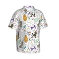 thumbnail image 1 of Lsque Colorful Poodle Dog pattern Hawaiian Shirt for Men, Unisex Summer Beach Casual Short Sleeve Button Down Shirts-XX-Large, 1 of 9