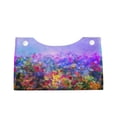 thumbnail image 1 of Lsque Colorful Purple Cosmos Flower Printed Long Tissue Box Cover Holder, Facial Paper Organizer Dispenser,Triangle with Bottom Belt, PVC Leather Decorative Organizer, 1 of 9