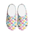 thumbnail image 1 of Lsque Colorful Rabbit Pattern Womens Comfort Cotton on Scuff With Memory Foam and Anti-skid Sole Slipper-44/45, 1 of 7