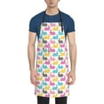 thumbnail image 1 of Lsque Colorful Rabbit Waterproof Apron Chef Aprons for Men Heavy Duty Chemical Work Apron Extra Long Grilling Aprons with Adjustable Bib Apron, 1 of 9