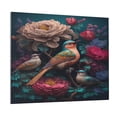 thumbnail image 1 of Lsque Colorful Rose Bird Print Wall Art – Decorative Picture for Living Room, Bedroom, and Office (Horizontal), 1 of 6