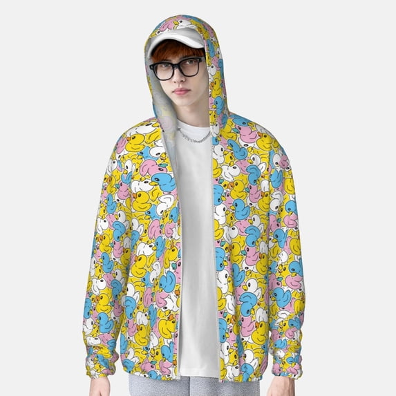 Lsque Colorful Rubber Duck 1 UPF 50+ Lightweight Sun Protection Men's Women's Long Sleeve Shirt, Hoodie Performance -XX-Large