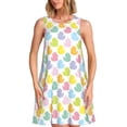 thumbnail image 1 of Lsque Colorful Rubber Duck Pattern Summer Dresses for Women – Sleeveless T-Shirt Swing Sundress, Perfect for the Beach and Casual Days, 1 of 7