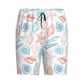 thumbnail image 1 of Lsque Colorful Seashells1 Mens Sleep Pajama Shorts,Short Pajama Pants, Cotton Ultra-Soft Knit-Medium, 1 of 9