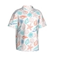 thumbnail image 1 of Lsque Colorful Seashells1 pattern Hawaiian Shirt for Men, Unisex Summer Beach Casual Short Sleeve Button Down Shirts-Medium, 1 of 9