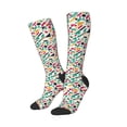 thumbnail image 1 of Lsque Colorful Spots Printed Crew Socks Men's Women's LightWeight Thin Casual Calf Socks ,Knee High Socks,Cotton Socks, 1 of 9