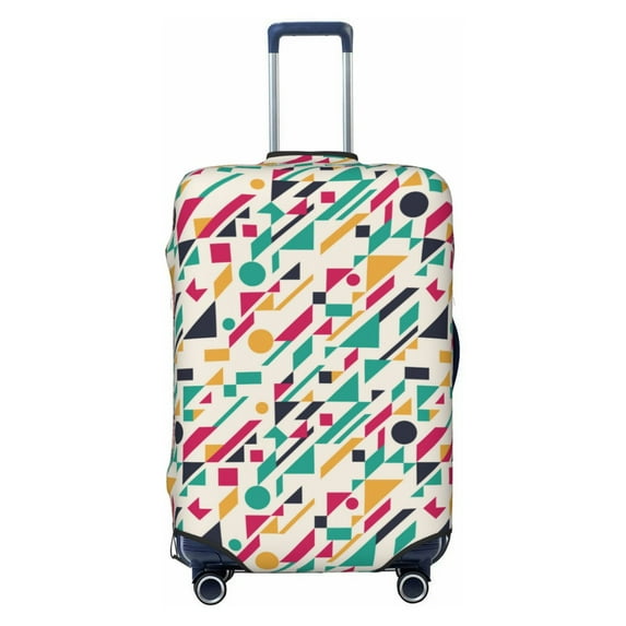 Lsque Colorful Spots Printed Luggage Cover, Travel Luggage Protector,Scratch and Dirt Resistant, Fits 18-32 Inch Luggage - X-Large