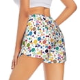 thumbnail image 1 of Lsque Colorful Spots Printed Women's Running Shorts with Liner Pockets,Elastic Quick Dry Workout Athletic Gym Yoga Shorts,Womens High Waist Shorts-X-Large, 1 of 9