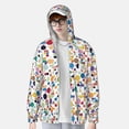 thumbnail image 1 of Lsque Colorful Spots UPF 50+ Lightweight Sun Protection Men's Women's Long Sleeve Shirt, Hoodie Performance -Small, 1 of 9