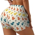thumbnail image 1 of Lsque Colorful Squirrel Pattern High Waisted Biker Shorts for Women-Tummy Control Fitness Athletic Workout Running Yoga Gym Shorts,Moisture-Wicking-XX-Large, 1 of 9