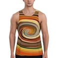 thumbnail image 1 of Lsque Colorful Swirl Pattern Mens Tank Tops Muscle Athletic Quick Dry Sleeveless Workout Fitness T Shirts Beach Tank Top, Loose-fit Sleeveless Shirt for Men-Large, 1 of 7