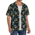 thumbnail image 1 of Lsque Colorful Turtles print Men's Cuban Collar Short Sleeve Shirt Summer Beachwear Casual Button Down Fashionable Vacation Leisure Shirt-3X-Large, 1 of 7