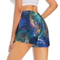 thumbnail image 1 of Lsque Colorful Winged Dolphin Printed Women's Running Shorts with Liner Pockets,Elastic Quick Dry Workout Athletic Gym Yoga Shorts,Womens High Waist Shorts-, 1 of 9