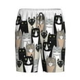 thumbnail image 1 of Lsque Colors Cats Mens Sleep Pajama Shorts,Short Pajama Pants, Cotton Ultra-Soft Knit-3X-Large, 1 of 9