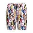 thumbnail image 1 of Lsque Colourful Horses Mens Sleep Pajama Shorts,Short Pajama Pants, Cotton Ultra-Soft Knit-3X-Large, 1 of 9