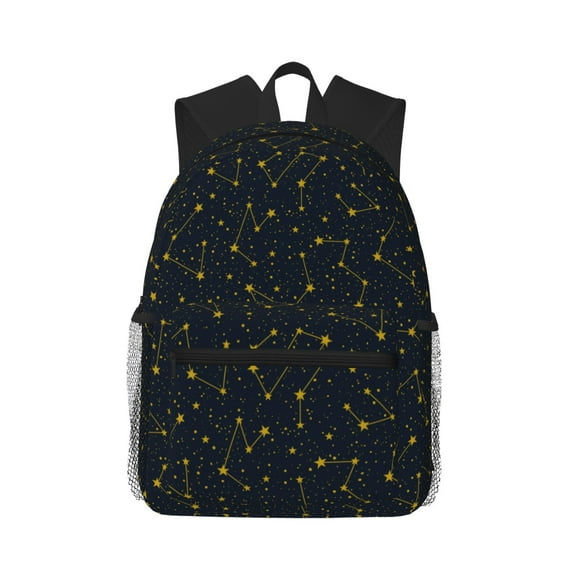 Lsque Constellation Classic Casual Backpack - Large Capacity Water-Resistant Backpack for School, Work, Travel, and Outdoor Activities