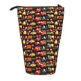 thumbnail image 1 of Lsque Construction Truck Pattern Telescopic Pencil Bag Pen Holder Stationery Case, Stand-up Retractable Transformer Bag Organizer, 1 of 6