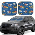 thumbnail image 1 of Lsque Construction Vehicles 2 PCS Windshield Sun Shade | CarFoldable Window Covers | Car Accessories Reflect UV for Universal Cars SUV Truck | Small, 1 of 7