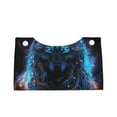 thumbnail image 1 of Lsque Cool Blue Light Wolf Printed Long Tissue Box Cover Holder, Facial Paper Organizer Dispenser,Triangle with Bottom Belt, PVC Leather Decorative Organizer, 1 of 9