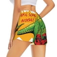 thumbnail image 1 of Lsque Cool Dinosaur Playing Guitar Printed Women's Running Shorts with Liner Pockets,Elastic Quick Dry Workout Athletic Gym Yoga Shorts,Womens High Waist Shorts-Medium, 1 of 9