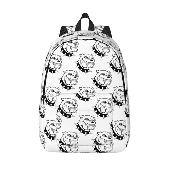 Lsque Cool Dog Pattern Canvas Daypack, Durable Backpack, High-quality Versatile Backpack,Vintage Compact Backpack-Small