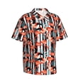 thumbnail image 1 of Lsque Cool Flamingo pattern Hawaiian Shirt for Men, Unisex Summer Beach Casual Short Sleeve Button Down Shirts-Large, 1 of 9