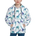 thumbnail image 1 of Lsque Cool Giraffe Patten Youth Hoodie Sweatshirt Pullover with Kangaroo Pocket Boys and Girls Hoodie Warm Hoodie for Kids-X-Large, 1 of 6